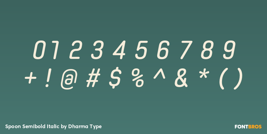 Spoon Semibold Italic Font Poster #4
