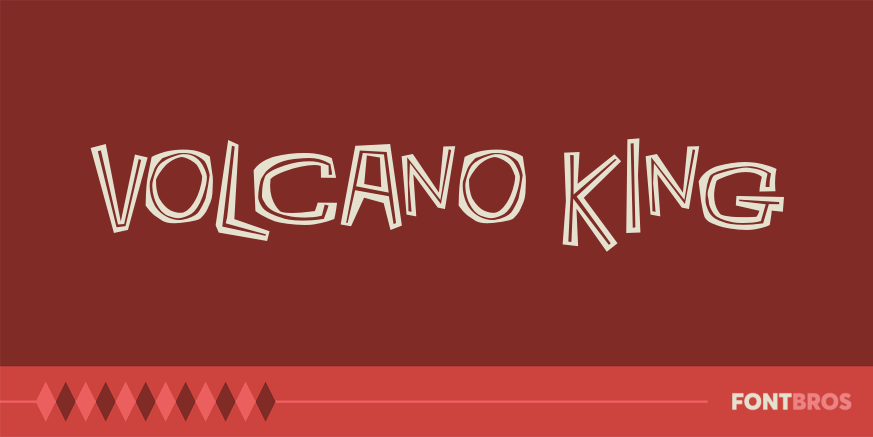 Volcano King Font Poster