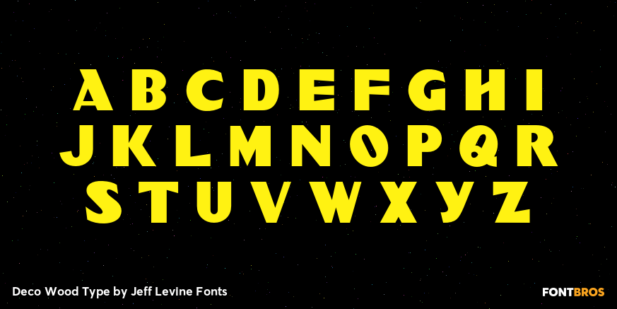 Deco Wood Type Font Poster #3