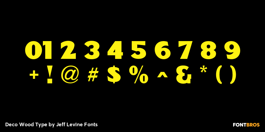 Deco Wood Type Font Poster #4