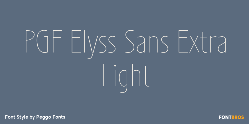 PGF Elyss Sans Extra Light Poster