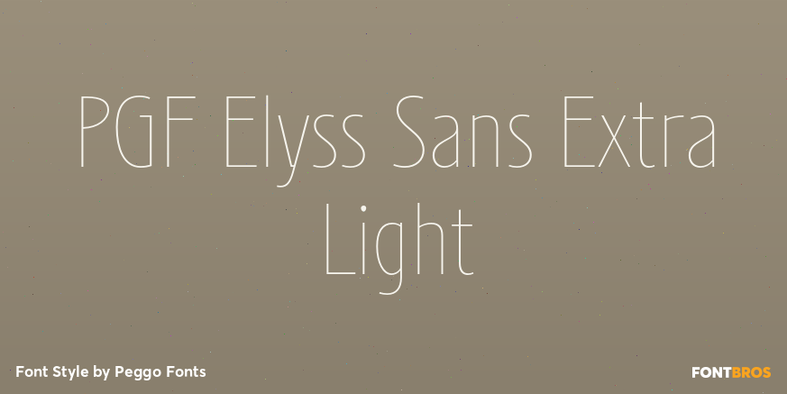 PGF Elyss Sans Extra Light Poster