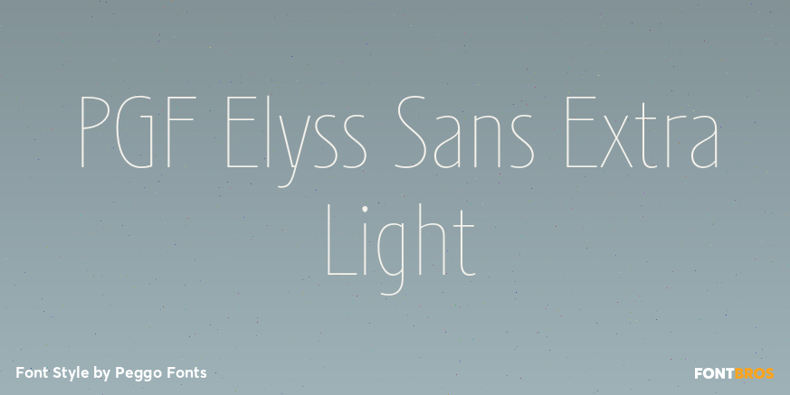 PGF Elyss Sans Extra Light Poster