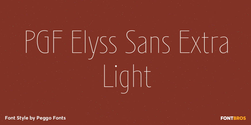 PGF Elyss Sans Extra Light Poster