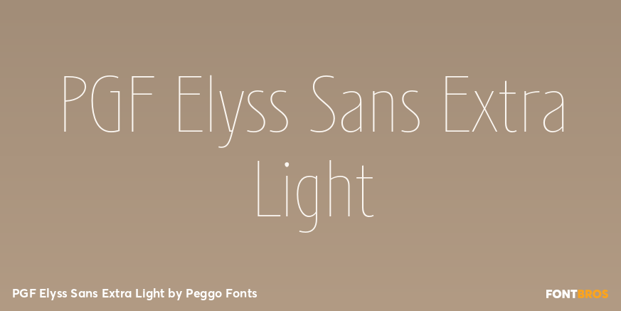 PGF Elyss Sans Extra Light Poster