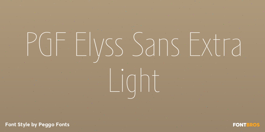 PGF Elyss Sans Extra Light Font Poster