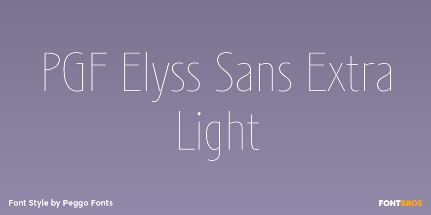 PGF Elyss Sans Extra Light Poster