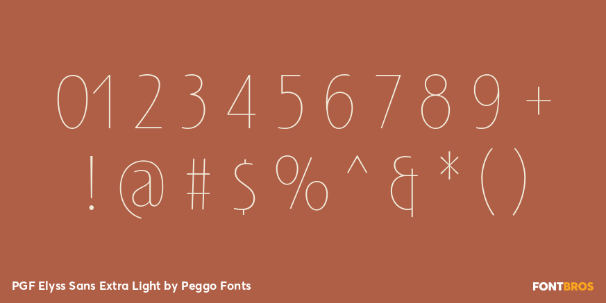 PGF Elyss Sans Extra Light Font Poster #4