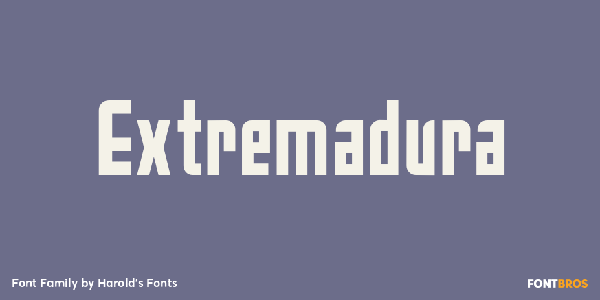 Extremadura Font Family Poster