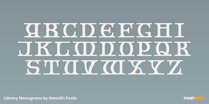 Library Monograms Font Poster #2