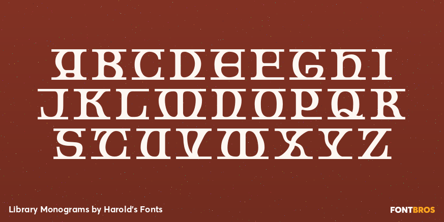 Library Monograms Font Poster #3