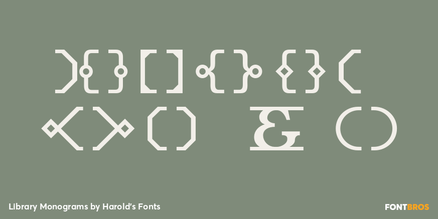 Library Monograms Font Poster #4
