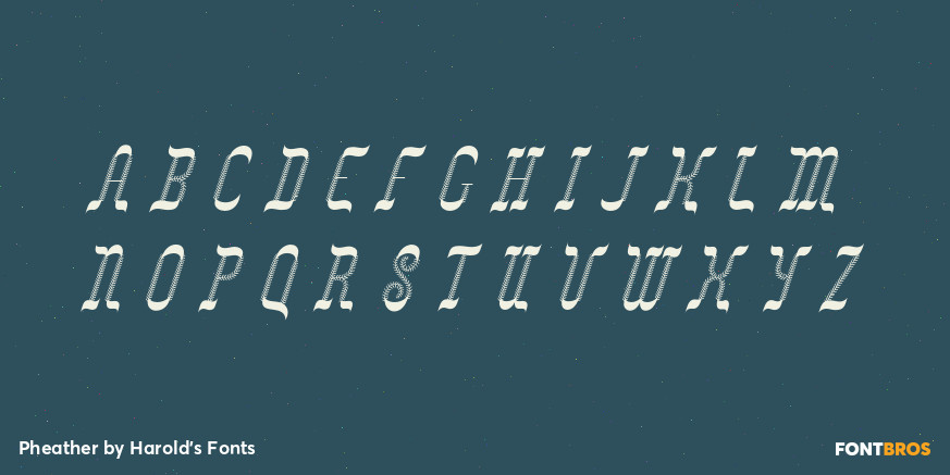 Pheather Font Poster #2