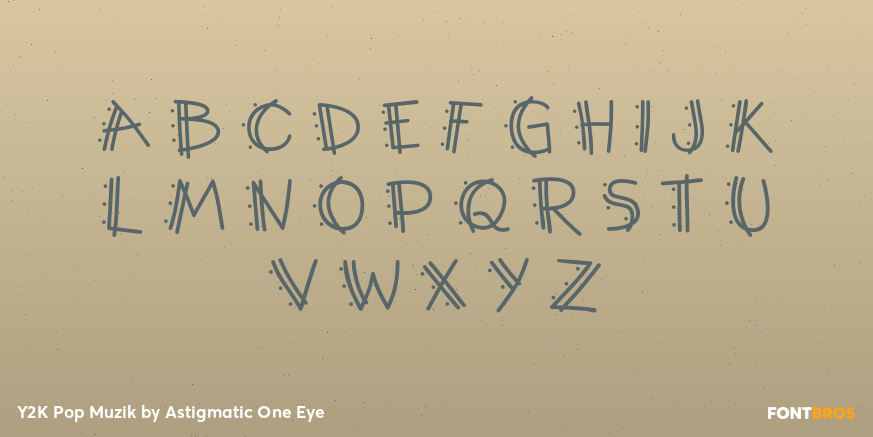 Y2K Pop Muzik Font Poster #2