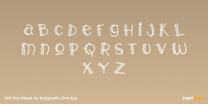 Y2K Pop Muzik Font Poster #3