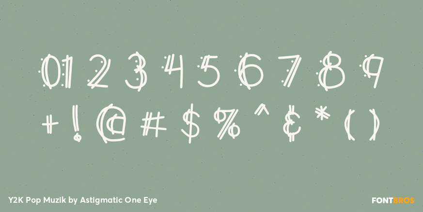 Y2K Pop Muzik Font Poster #4