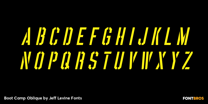 Boot Camp Oblique Font Poster #1
