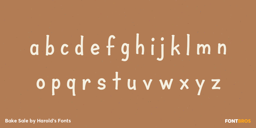 Bake Sale Font Poster #3