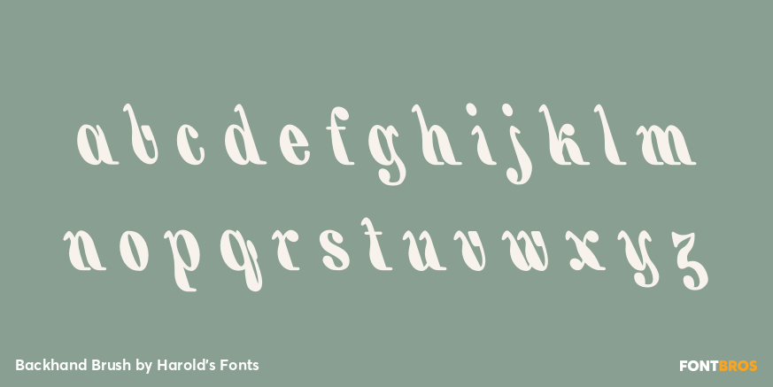 Backhand Brush Font Poster #3