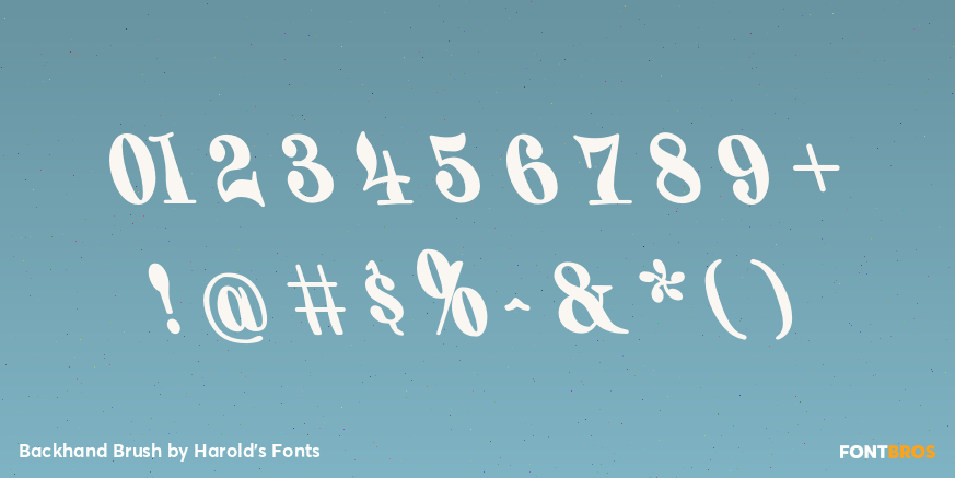 Backhand Brush Font Poster #4