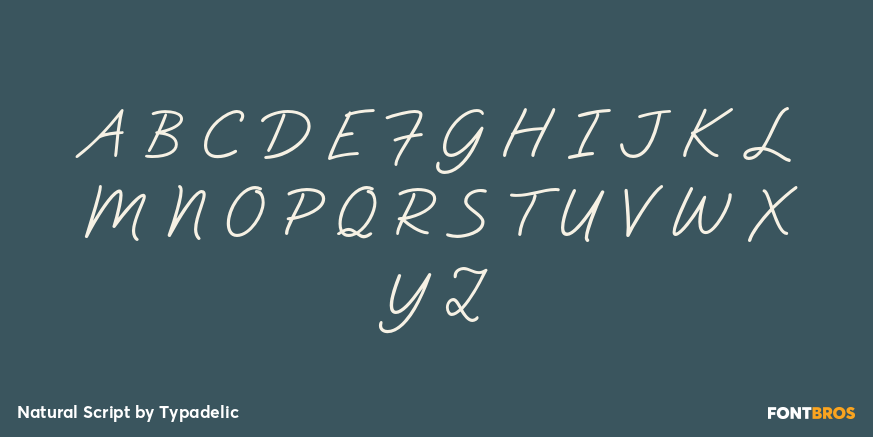 Natural Script Font Poster #1