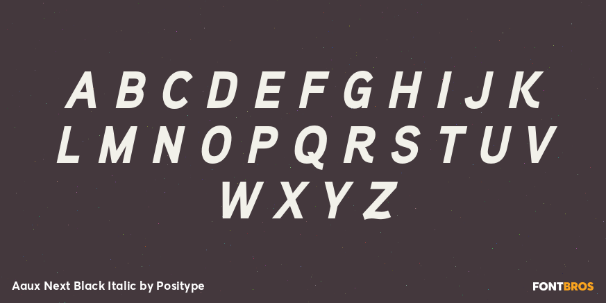 Aaux Next Black Italic Font Poster #1