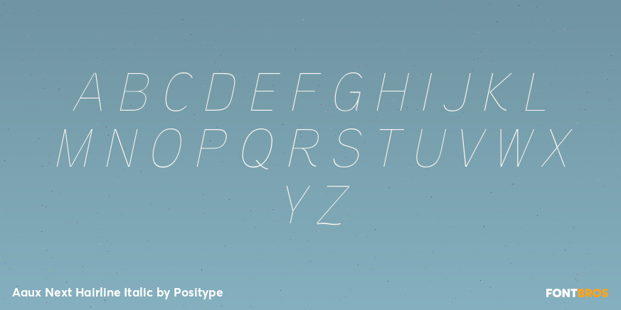 Aaux Next Hairline Italic Font Poster #2