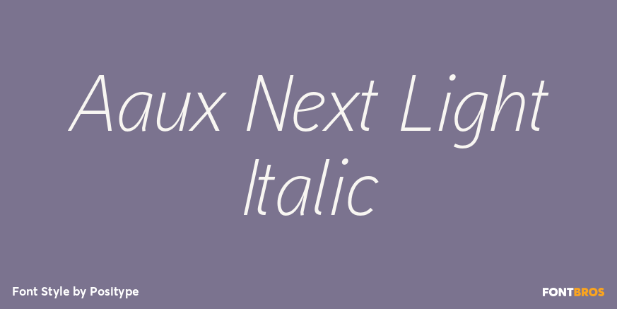 Aaux Next Light Italic Font Poster #1