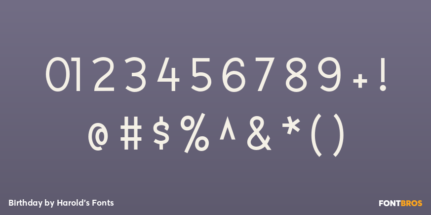 Birthday Font Poster #1