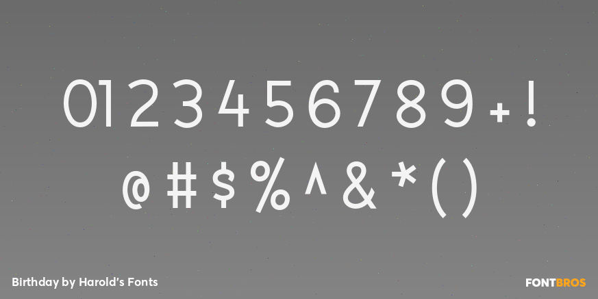 Birthday Font Poster #4