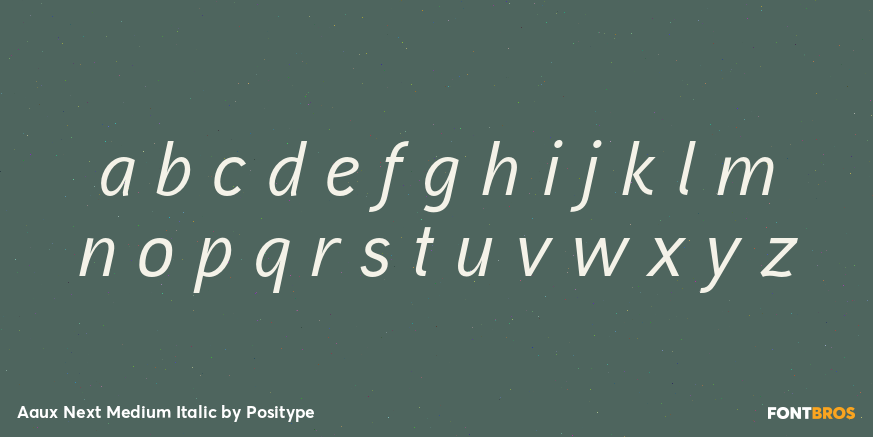 Aaux Next Medium Italic Font Poster #1