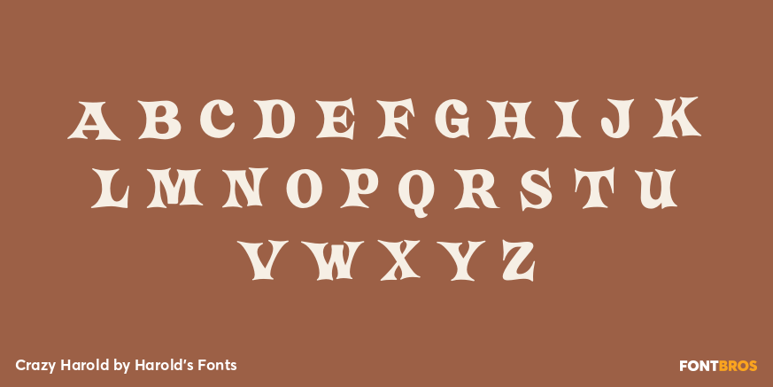 Crazy Harold Font Poster #2