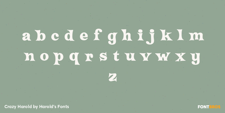 Crazy Harold Font Poster #3