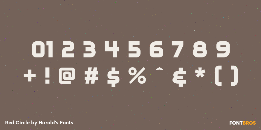 Red Circle Font Poster #1