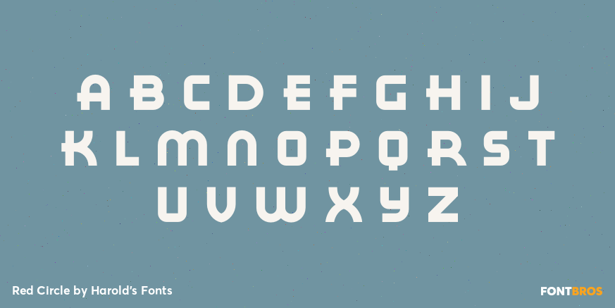 Red Circle Font Poster #2