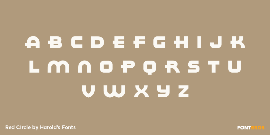 Red Circle Font Poster #3