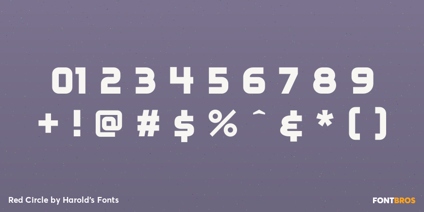 Red Circle Font Poster #4