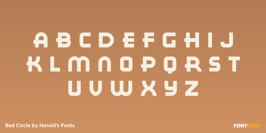 Red Circle Font Poster #1