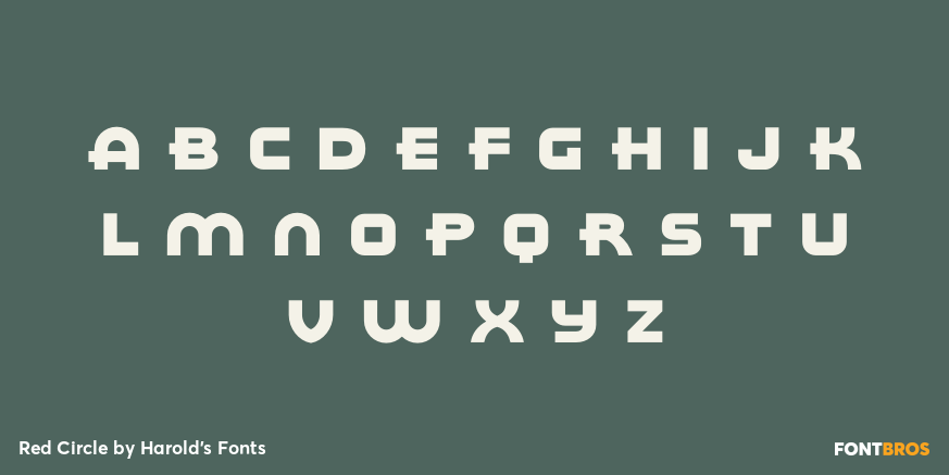 Red Circle Font Poster #1