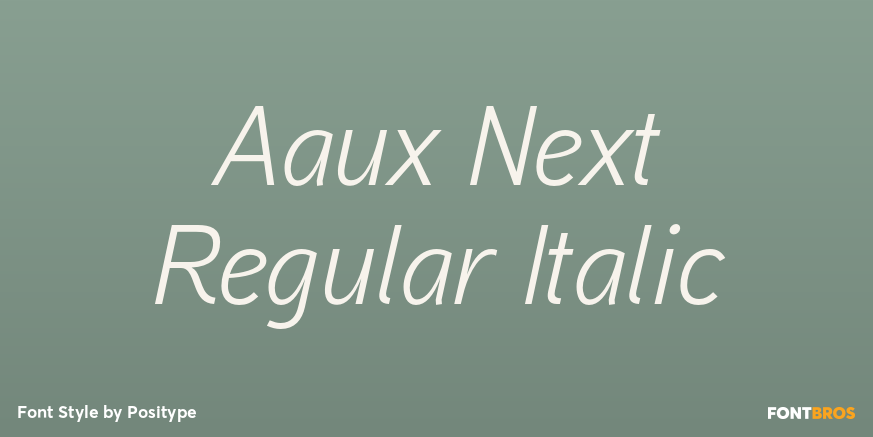 Aaux Next Regular Italic Font Poster #1