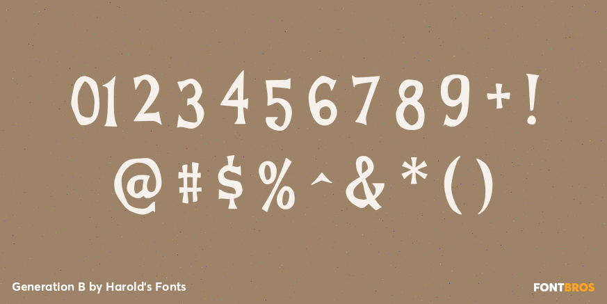 Generation B Font Poster #4