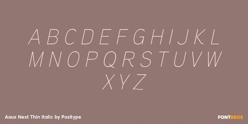 Aaux Next Thin Italic Font Poster #2