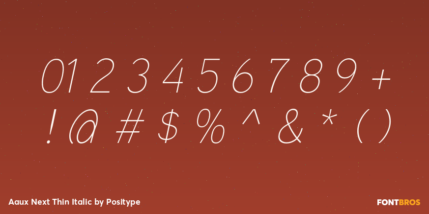 Aaux Next Thin Italic Font Poster #4
