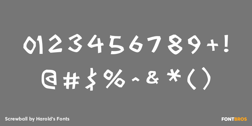 Screwball Font Poster #4