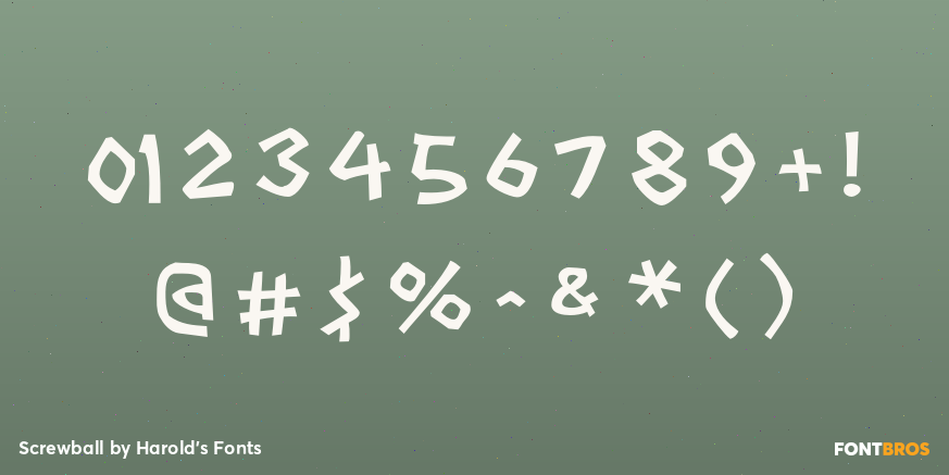 Screwball Font Poster #4