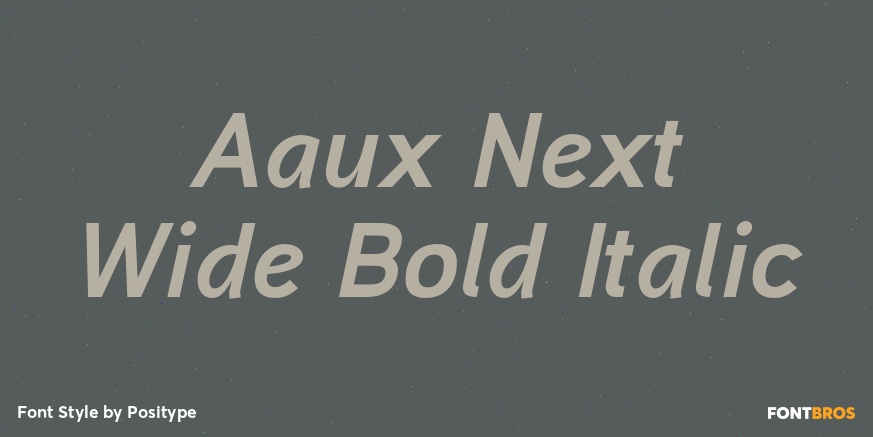 Aaux Next Wide Bold Italic Font Poster #1