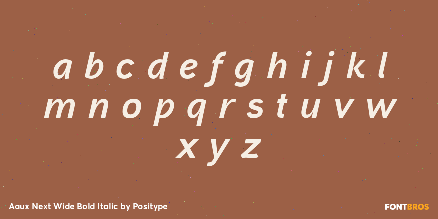 Aaux Next Wide Bold Italic Font Poster #1