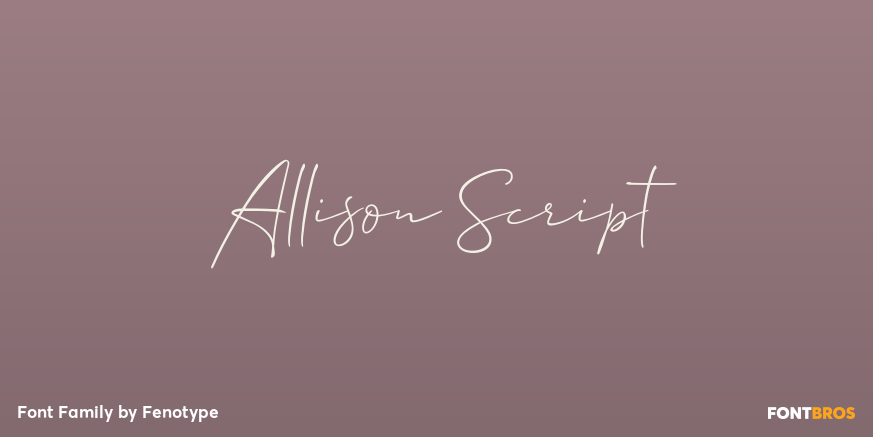 Allison Script Font Poster