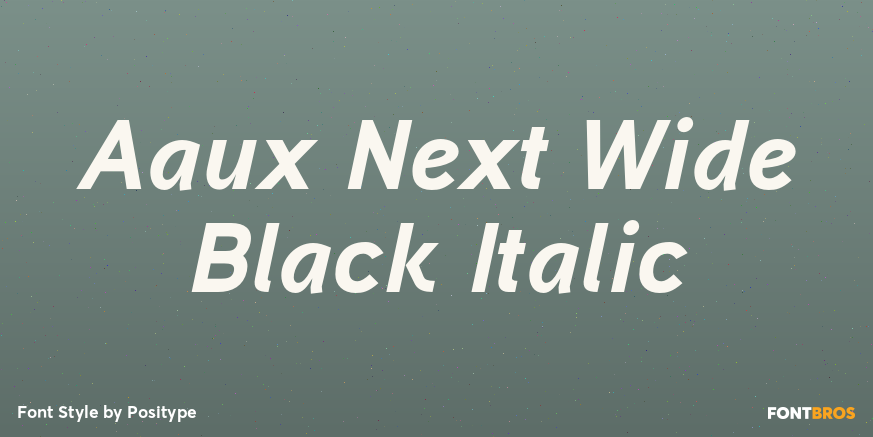 Aaux Next Wide Black Italic Font Poster #1