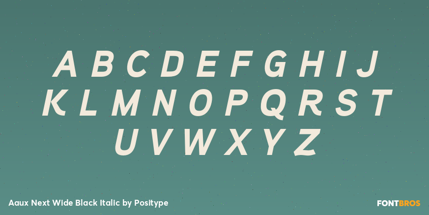 Aaux Next Wide Black Italic Font Poster #2